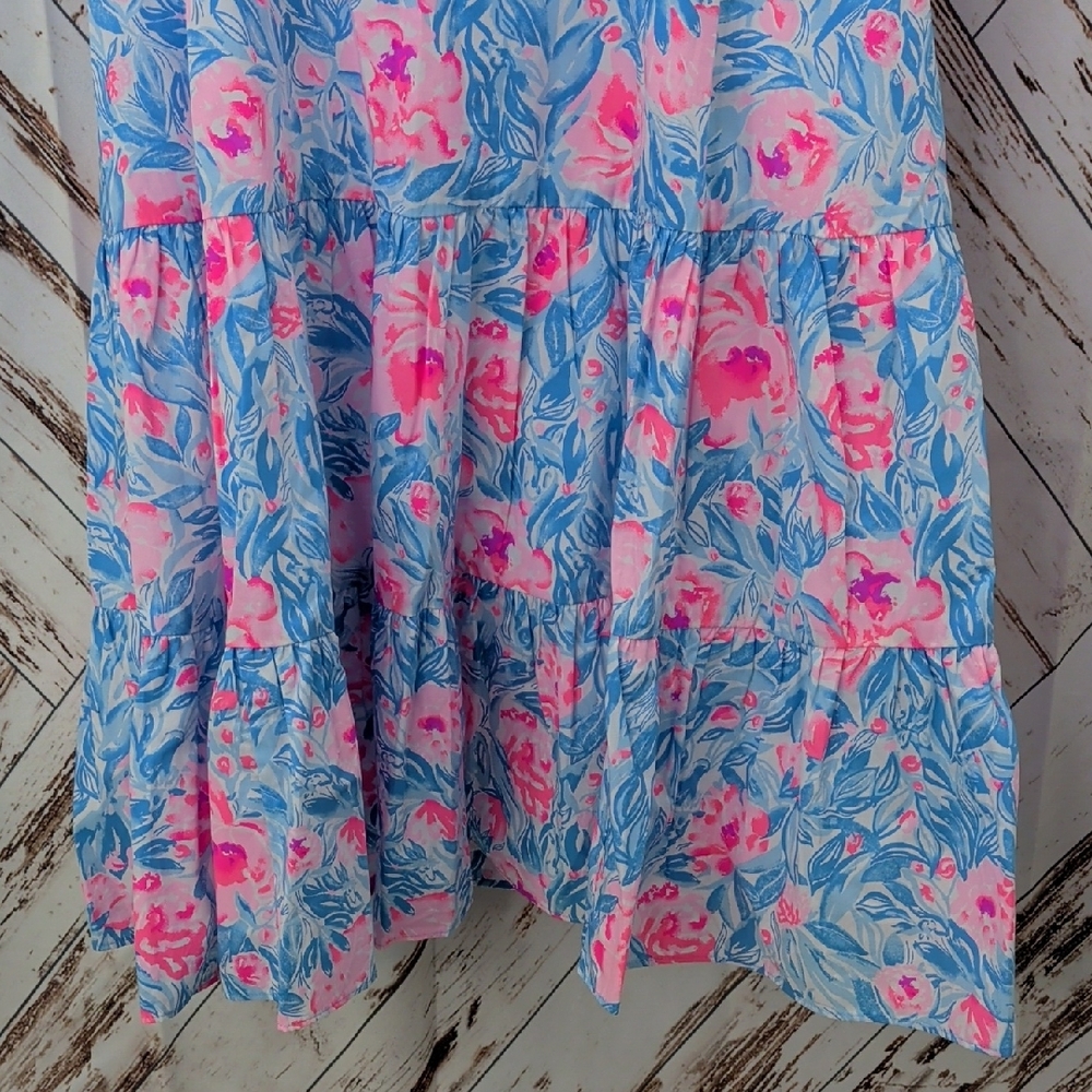Lilly Pulitzer Trina Dress in Bondi Blue My‎ Little Peony - Picture 4 of 8